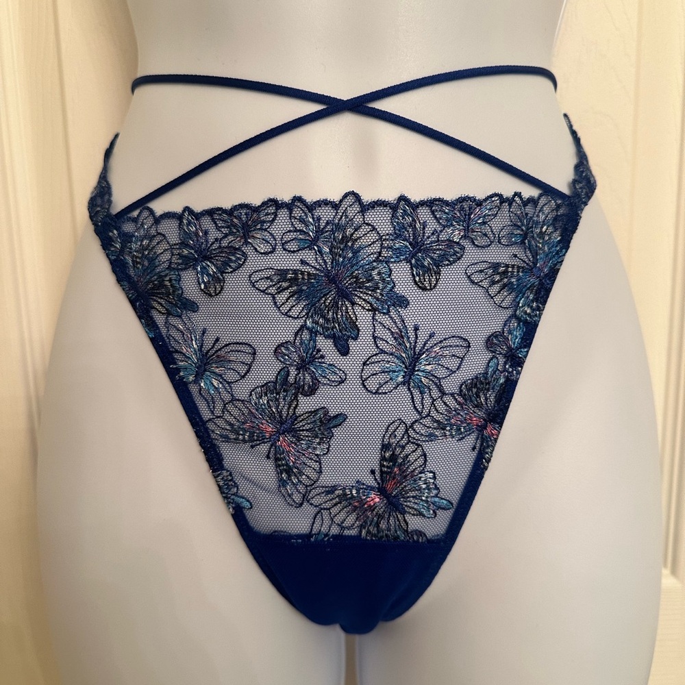 Victoria's Secret Navy Butterfly Lace Panty